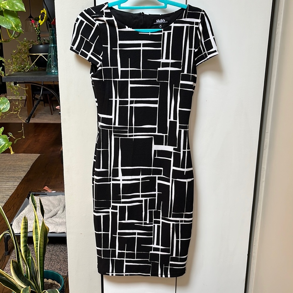 Lulus black and white business casual dress
